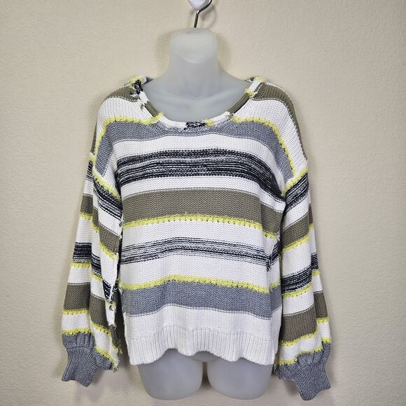 Lou & Grey Anthropologie Sweater Cashmere Wool Chunky Knit Balloon Sleeve XS - Picture 4 of 16